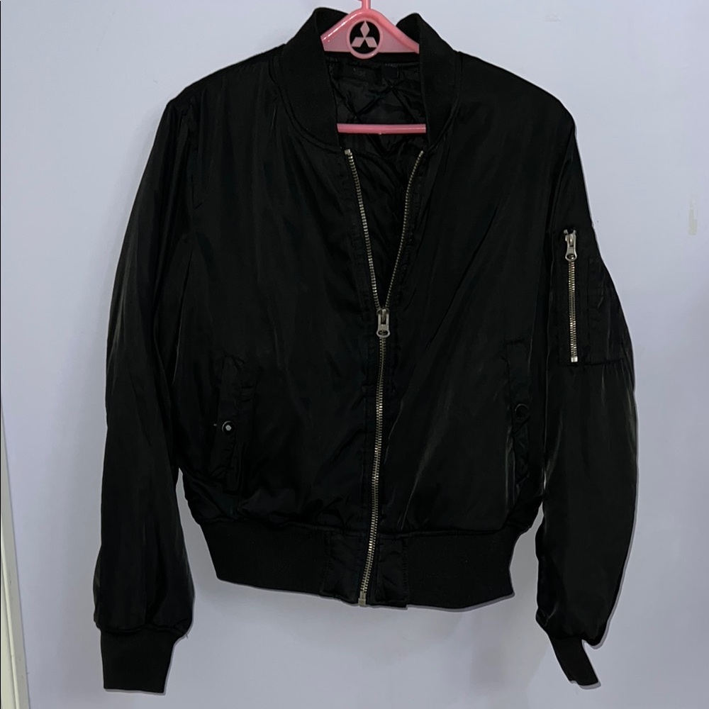 Women's Black Bomber Jacket